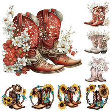 Load image into Gallery viewer, Western Cowboy Boot-Full Round Diamond Painting-30x30cm