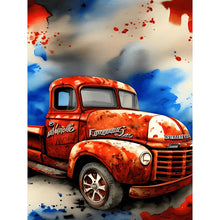 Load image into Gallery viewer, Independence Day Retro Vintage Car-Full Round Diamond Painting-30x40cm