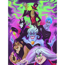 Load image into Gallery viewer, Disneyland Villains-Full Round Diamond Painting-30x40cm