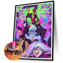 Load image into Gallery viewer, Disneyland Villains-Full Round Diamond Painting-30x40cm