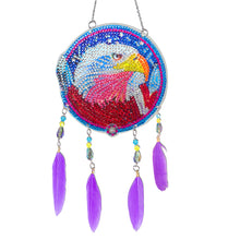 Load image into Gallery viewer, Animal-Feather Wind Chime Acrylic Diamond Pendant