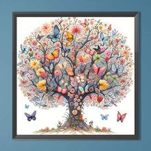 Load image into Gallery viewer, Butterfly Tree-Full Round Diamond Painting-40x40cm