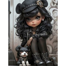 Load image into Gallery viewer, Steampunk Girl-Full Round Diamond Painting-30x40cm