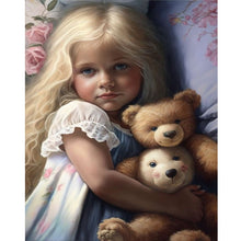 Load image into Gallery viewer, Sweet Cool Girl-Full Round Diamond Painting-40x50cm