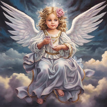 Load image into Gallery viewer, Angel Girl-Full Round Diamond Painting-30x30cm