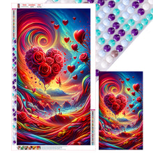 Load image into Gallery viewer, Fantasy Clouds Colorful Hearts-Full Round Diamond Painting-40x70cm-Large Size