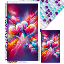 Load image into Gallery viewer, Fantasy Clouds Colorful Hearts-Full Round Diamond Painting-40x70cm-Large Size
