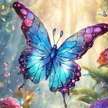 Load image into Gallery viewer, Rainbow Roses And Butterflies-Full Round Diamond Painting-30x30cm