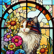Load image into Gallery viewer, Cat By Window-Full Round Diamond Painting-30x30cm