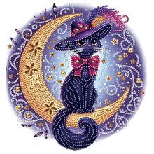 Load image into Gallery viewer, Black Cat-Partial Special Diamond Painting-30x30cm