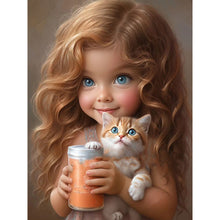 Load image into Gallery viewer, Girl-Full Round Diamond Painting-30x40cm