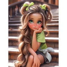 Load image into Gallery viewer, Girl-Full Round Diamond Painting-30x40cm