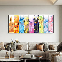 Load image into Gallery viewer, Pokemon Evolution-Full Round Diamond Painting-100x40cm-Large Size