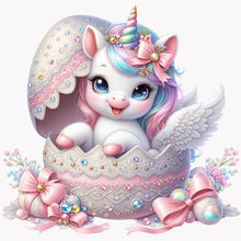 Load image into Gallery viewer, Jeweled Dinosaur Egg-Full Round Diamond Painting-30x30cm