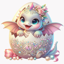 Load image into Gallery viewer, Jeweled Dinosaur Egg-Full Round Diamond Painting-30x30cm