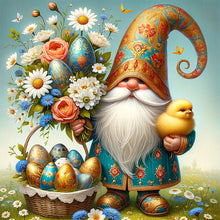 Load image into Gallery viewer, Easter Flower Gnome-Full Round Diamond Painting-30x30cm
