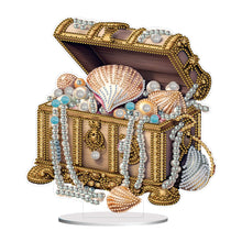 Load image into Gallery viewer, Pearl Shell Treasure Chest-Single Side Drill-Acrylic Diamond Desktop Ornament