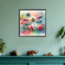 Load image into Gallery viewer, Dragonfly-Full Round Diamond Painting-30x30cm