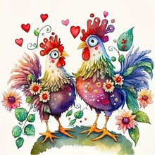 Load image into Gallery viewer, Funny Chicken-Full Round Diamond Painting-40x40cm