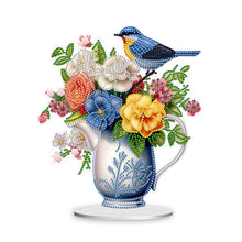 Load image into Gallery viewer, Flower And Bird Vase-Single Side Drill-Acrylic Diamond Desktop Ornament