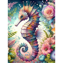 Load image into Gallery viewer, Flowers Seahorse-Full Round Diamond Painting-30x40cm
