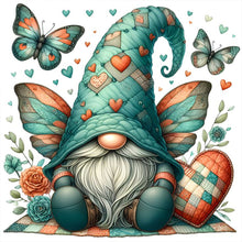Load image into Gallery viewer, Butterfly Gnome-Full Round Diamond Painting-30x30cm