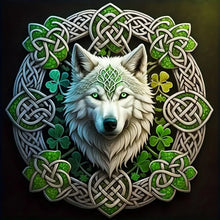 Load image into Gallery viewer, Mandala Wolf-Full Round Diamond Painting-30x30cm