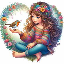 Load image into Gallery viewer, Girl-Full Round Diamond Painting-50x50cm