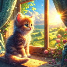 Load image into Gallery viewer, Cat-Full Round Diamond Painting-30x30cm