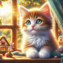 Load image into Gallery viewer, Cat-Full Round Diamond Painting-30x30cm