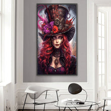 Load image into Gallery viewer, Red-Haired Girl-Full Round Diamond Painting-40x70cm-Large Size