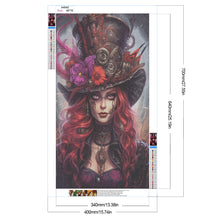 Load image into Gallery viewer, Red-Haired Girl-Full Round Diamond Painting-40x70cm-Large Size