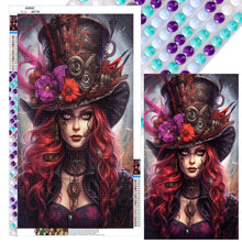 Load image into Gallery viewer, Red-Haired Girl-Full Round Diamond Painting-40x70cm-Large Size