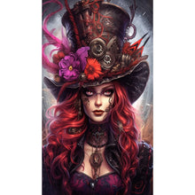 Load image into Gallery viewer, Red-Haired Girl-Full Round Diamond Painting-40x70cm-Large Size