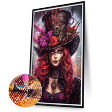 Load image into Gallery viewer, Red-Haired Girl-Full Round Diamond Painting-40x70cm-Large Size