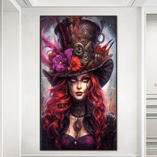 Load image into Gallery viewer, Red-Haired Girl-Full Round Diamond Painting-40x70cm-Large Size