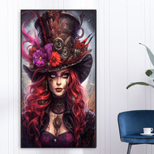Load image into Gallery viewer, Red-Haired Girl-Full Round Diamond Painting-40x70cm-Large Size