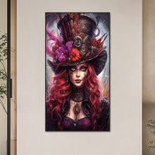 Load image into Gallery viewer, Red-Haired Girl-Full Round Diamond Painting-40x70cm-Large Size