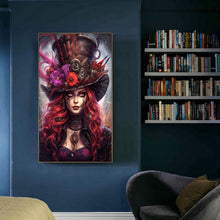 Load image into Gallery viewer, Red-Haired Girl-Full Round Diamond Painting-40x70cm-Large Size
