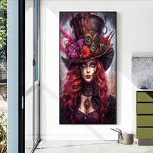 Load image into Gallery viewer, Red-Haired Girl-Full Round Diamond Painting-40x70cm-Large Size