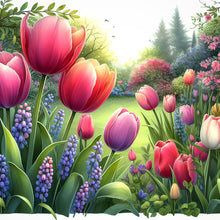 Load image into Gallery viewer, Spring Garden-Full Round Diamond Painting-30x30cm