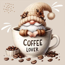 Load image into Gallery viewer, Coffee Gnome-Full Round Diamond Painting-30x30cm