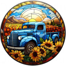 Load image into Gallery viewer, Round Brand Sunflower Classic Car-Full Round Diamond Painting-30x30cm