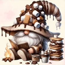 Load image into Gallery viewer, Coffee Gnome-Full Round Diamond Painting-30x30cm