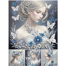 Load image into Gallery viewer, Butterfly Girl-Partial Special Diamond Painting-30x30cm