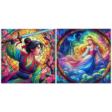 Load image into Gallery viewer, Stained Glass Princess-Full Square Diamond Painting-40x40cm