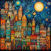 Load image into Gallery viewer, Color House-Full Round Diamond Painting-30x30cm