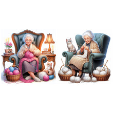 Load image into Gallery viewer, Grandmother-Full Round Diamond Painting-40x40cm