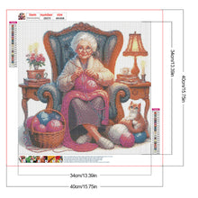 Load image into Gallery viewer, Grandmother-Full Round Diamond Painting-40x40cm