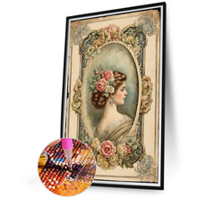 Load image into Gallery viewer, Lady-Full Round Diamond Painting-40x60cm-Large Size